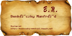 Benkóczky Manfréd névjegykártya
